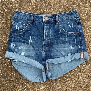 One Teaspoon High Waist Jean Shorts Size 28
